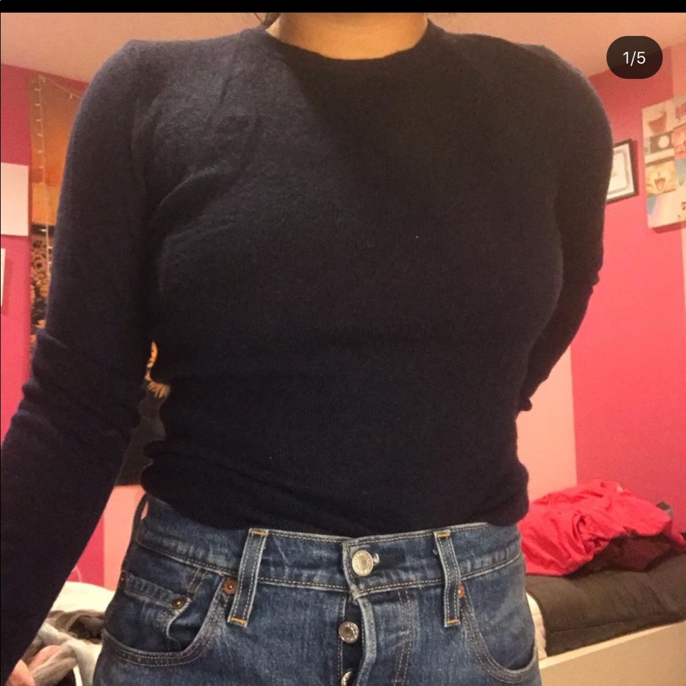 charter club cashmere long sleeve sweater